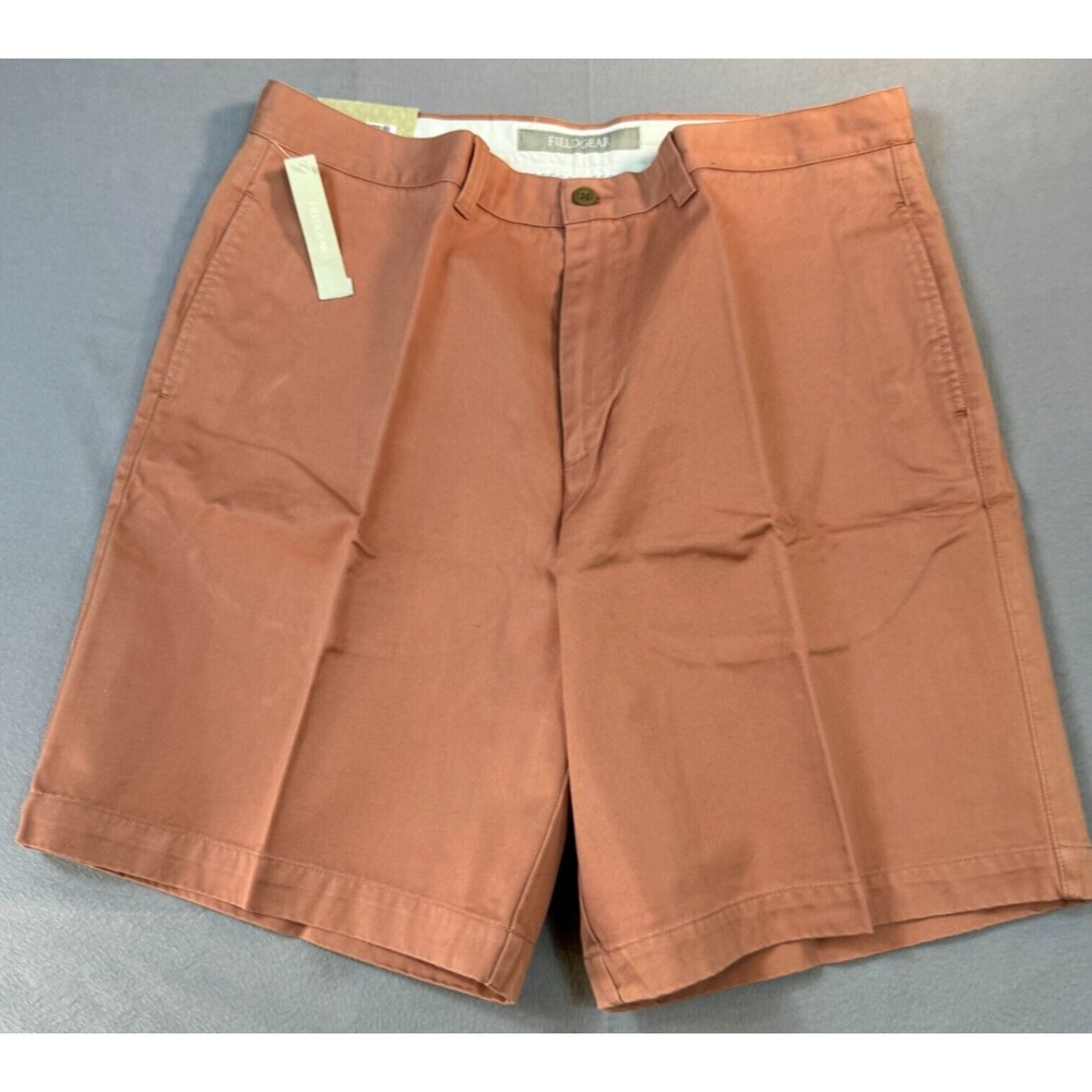 Field Gear Shorts Sz 38x9 Mens Salmon‎ 100% Cotton Relaxed Fit Vintage New Old